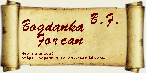 Bogdanka Forcan vizit kartica